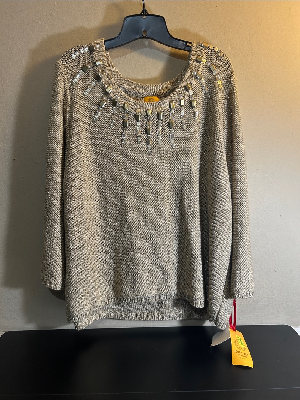 Ruby Rd. Sweater With Jewel Embellishments size 3XL. New with Tags.